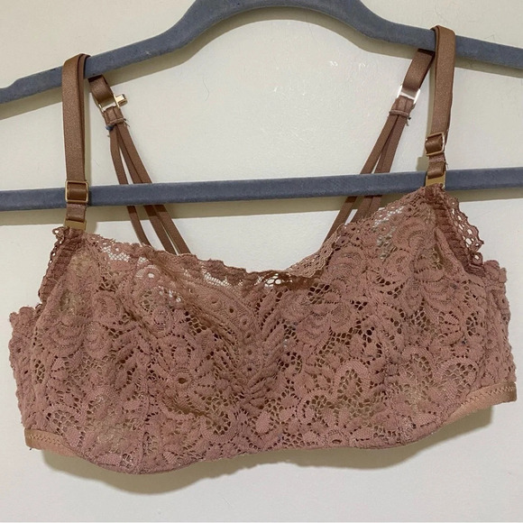Women’s Aerie Brand Tan Nude Coloured Square Neck Bra Adjustable Straps Size 34B - Picture 6 of 16